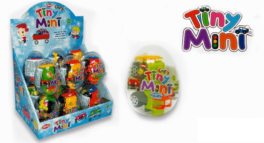Пластиковое яйцо TINI MINI игрушка с сахарным драже 10 гр.